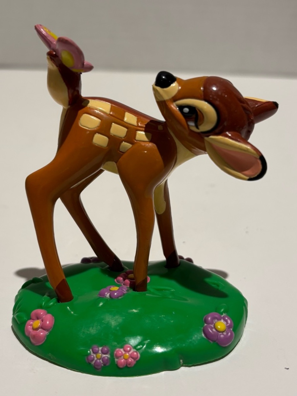 Vintage Disney DecoPac Bambi Figurine with Butterfly on Tail